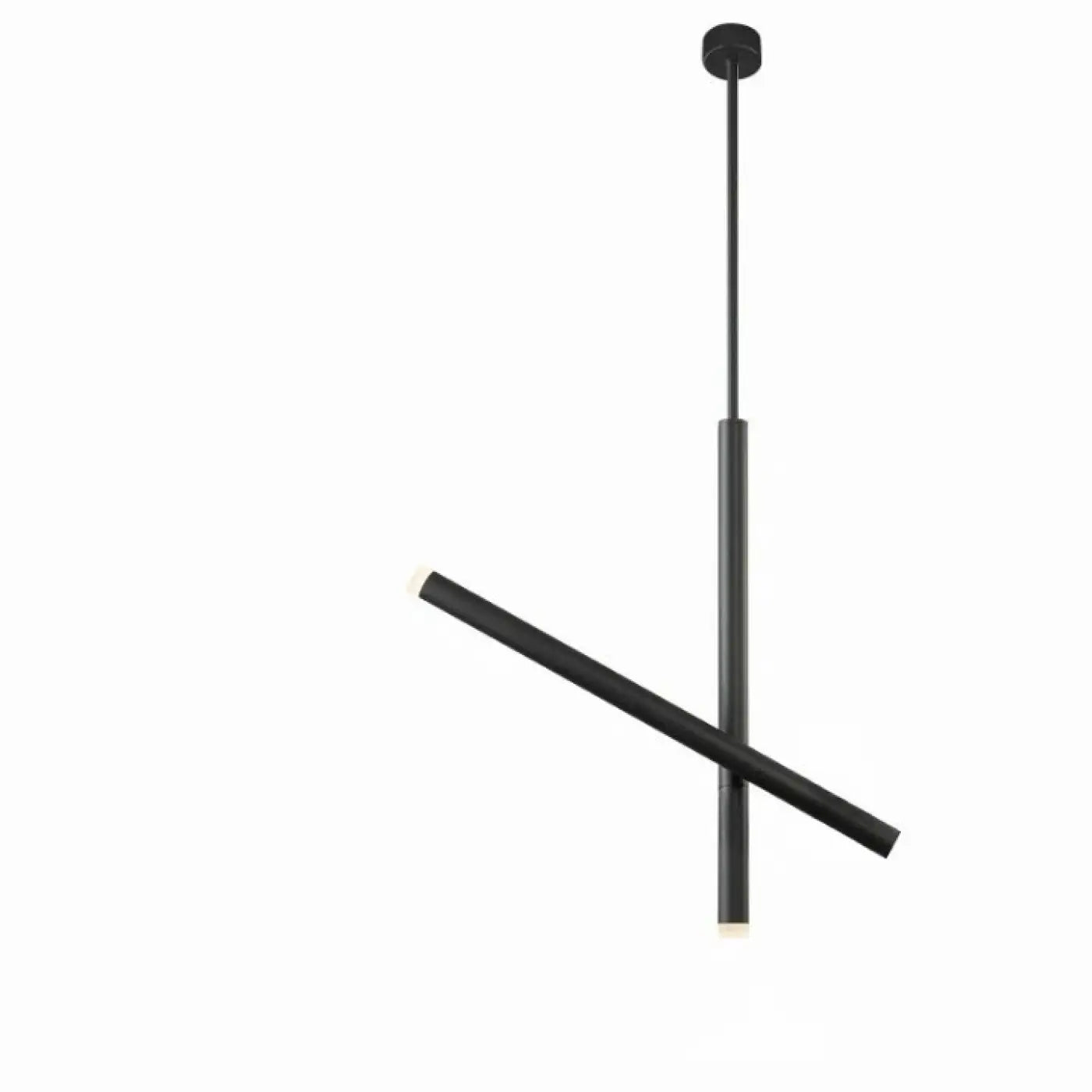 Double Arm Pivot Pendant Light Aluminium Black White 5W 75cm