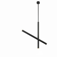 Double Arm Pivot Pendant Light Aluminium Black White 5W 75cm