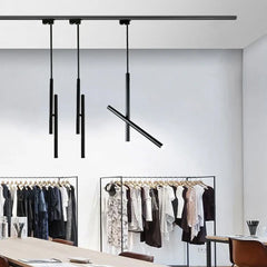Double Arm Pivot Pendant Light Aluminium Black White 5W 75cm