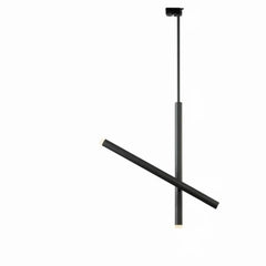 Double Arm Pivot Pendant Light Aluminium Black White 5W 75cm
