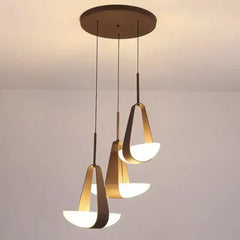 Black Glass & Metal Pendant Light LED — Single or Triple, Dimmable Option