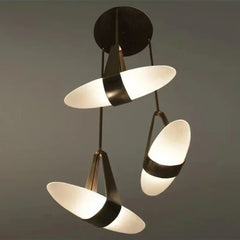 Black Glass & Metal Pendant Light LED — Single or Triple, Dimmable Option