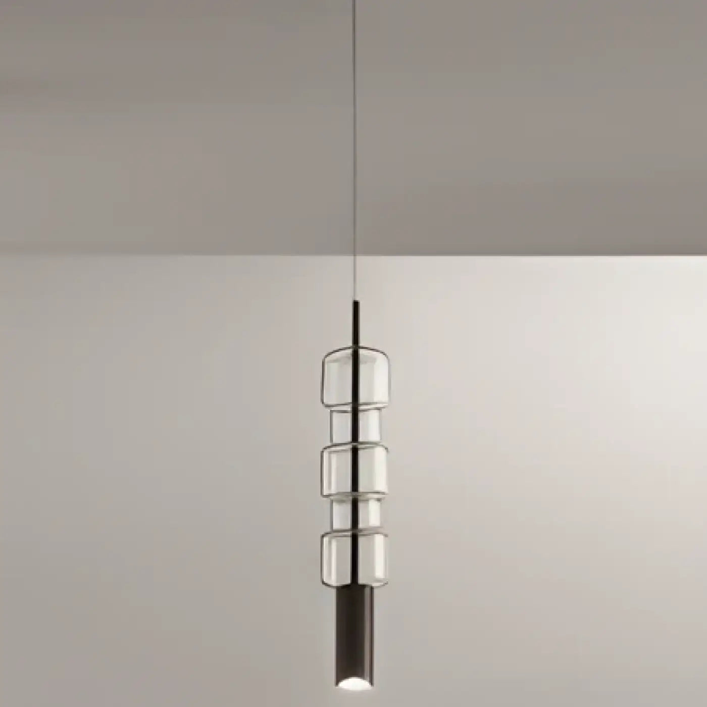 Blown Glass Metal Pendant Light E27 Dimmable Gold Black