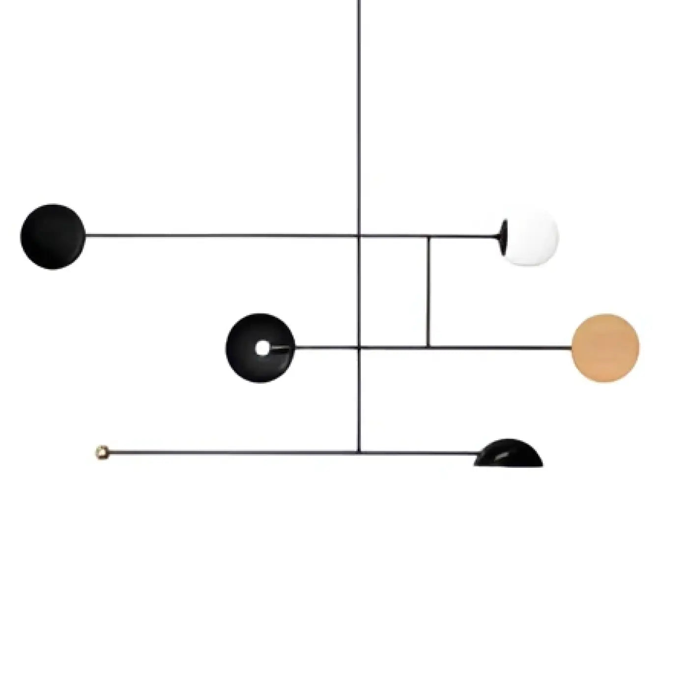 Geometric Metal Chandelier E27 Dimmable Black White Beige