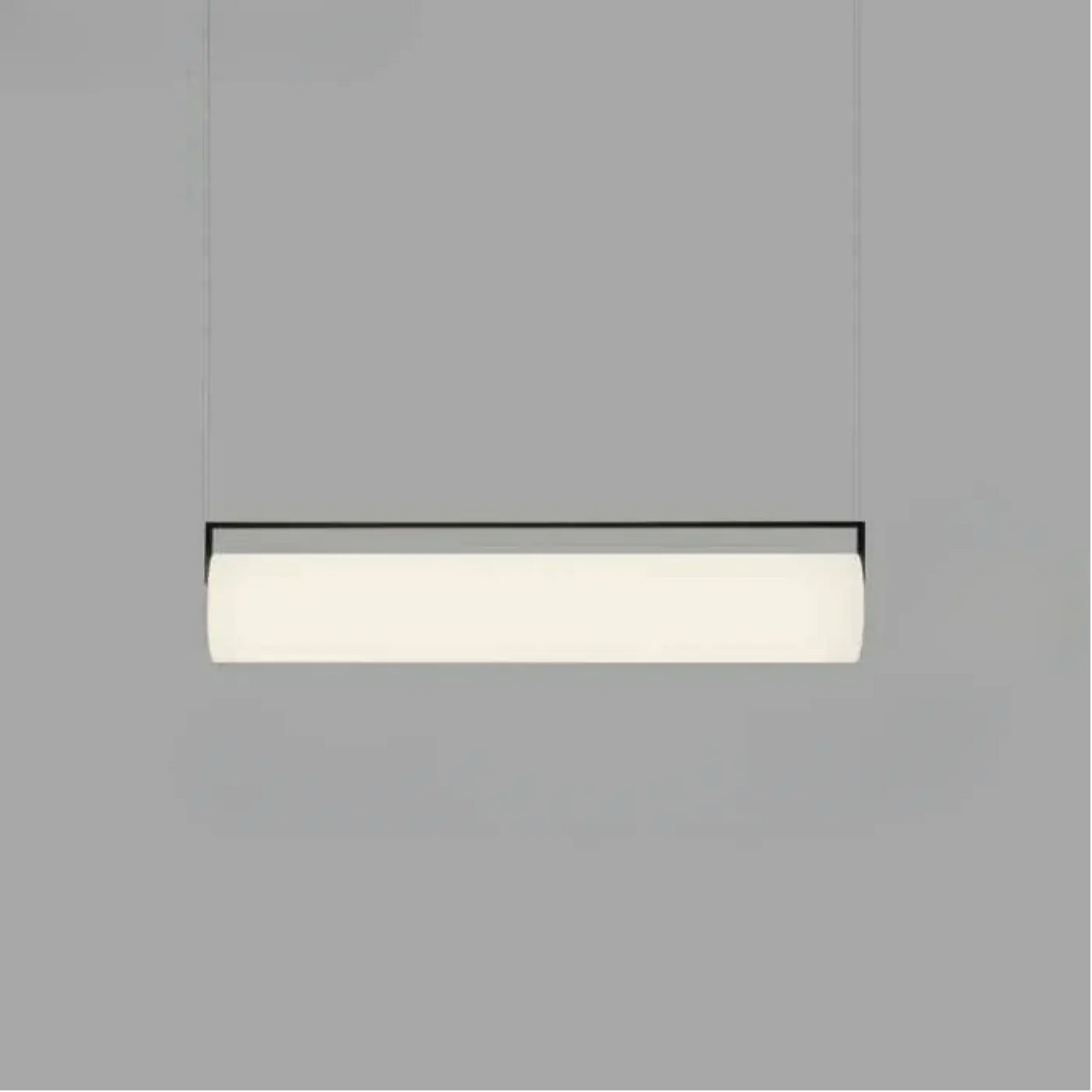 Linear Cylinder Pendant Light White Metal Bulb Included S/M