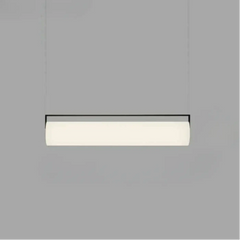 Linear Cylinder Pendant Light White Metal Bulb Included S/M