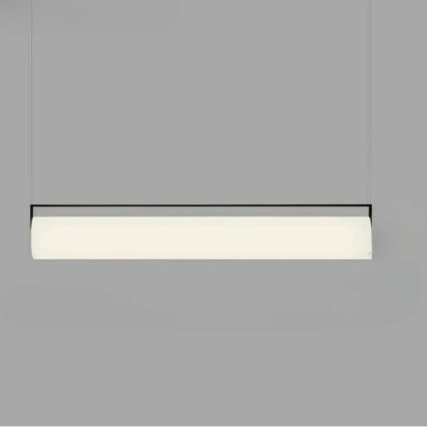 Linear Cylinder Pendant Light White Metal Bulb Included S/M