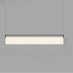 Linear Cylinder Pendant Light White Metal Bulb Included S/M