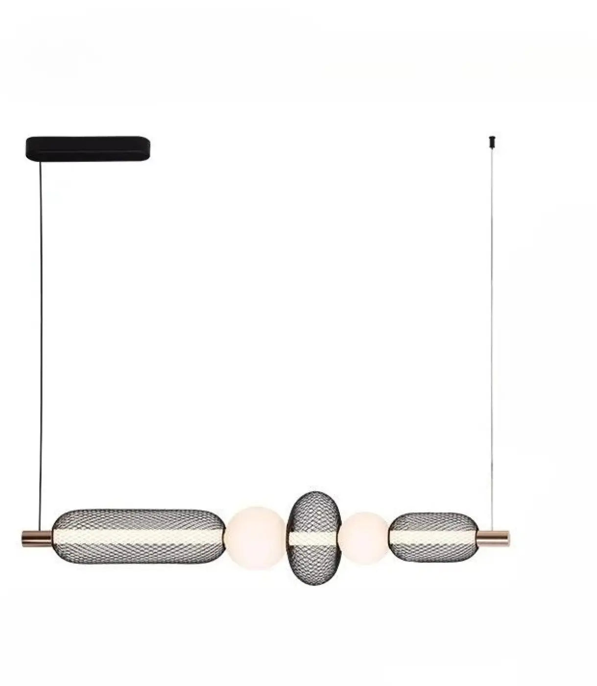 Mesh Metal Pendant Light Glass Sphere E27 — Volta Ferro Orbis