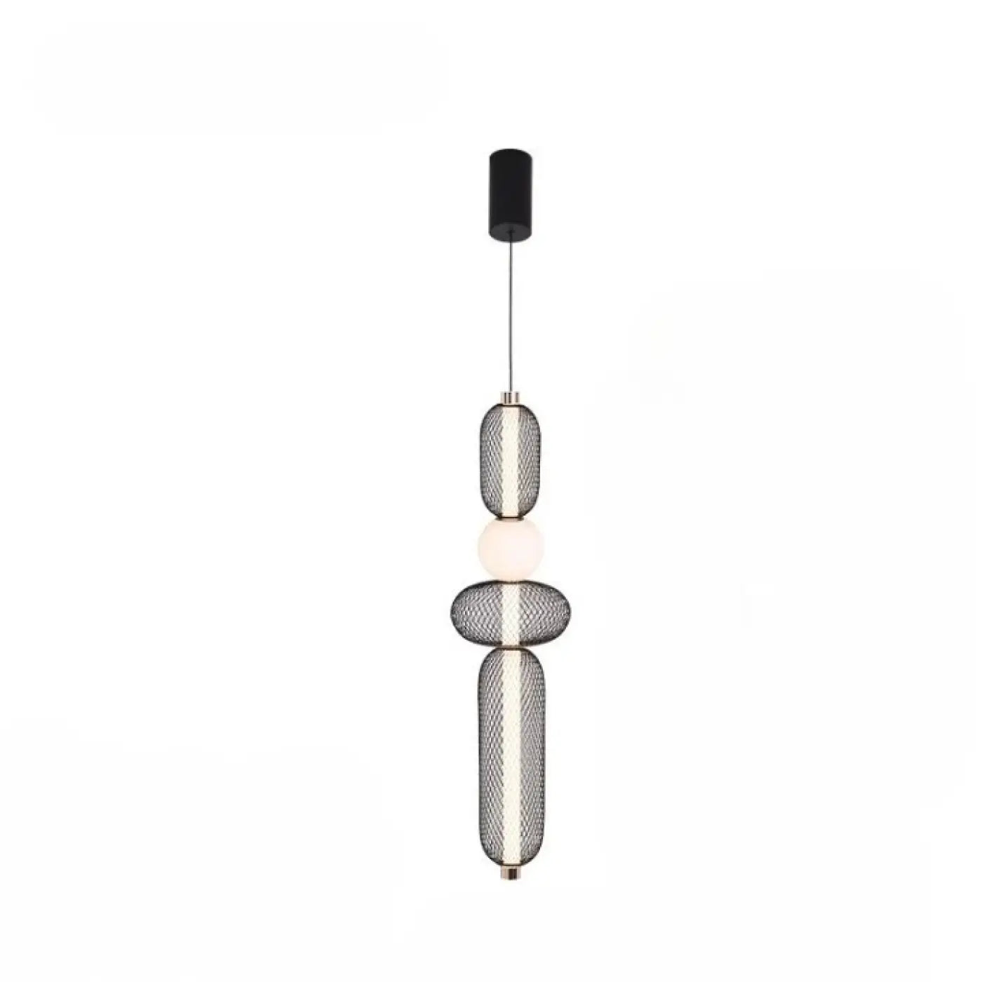 Mesh Metal Pendant Light Glass Sphere E27 — Volta Ferro Orbis