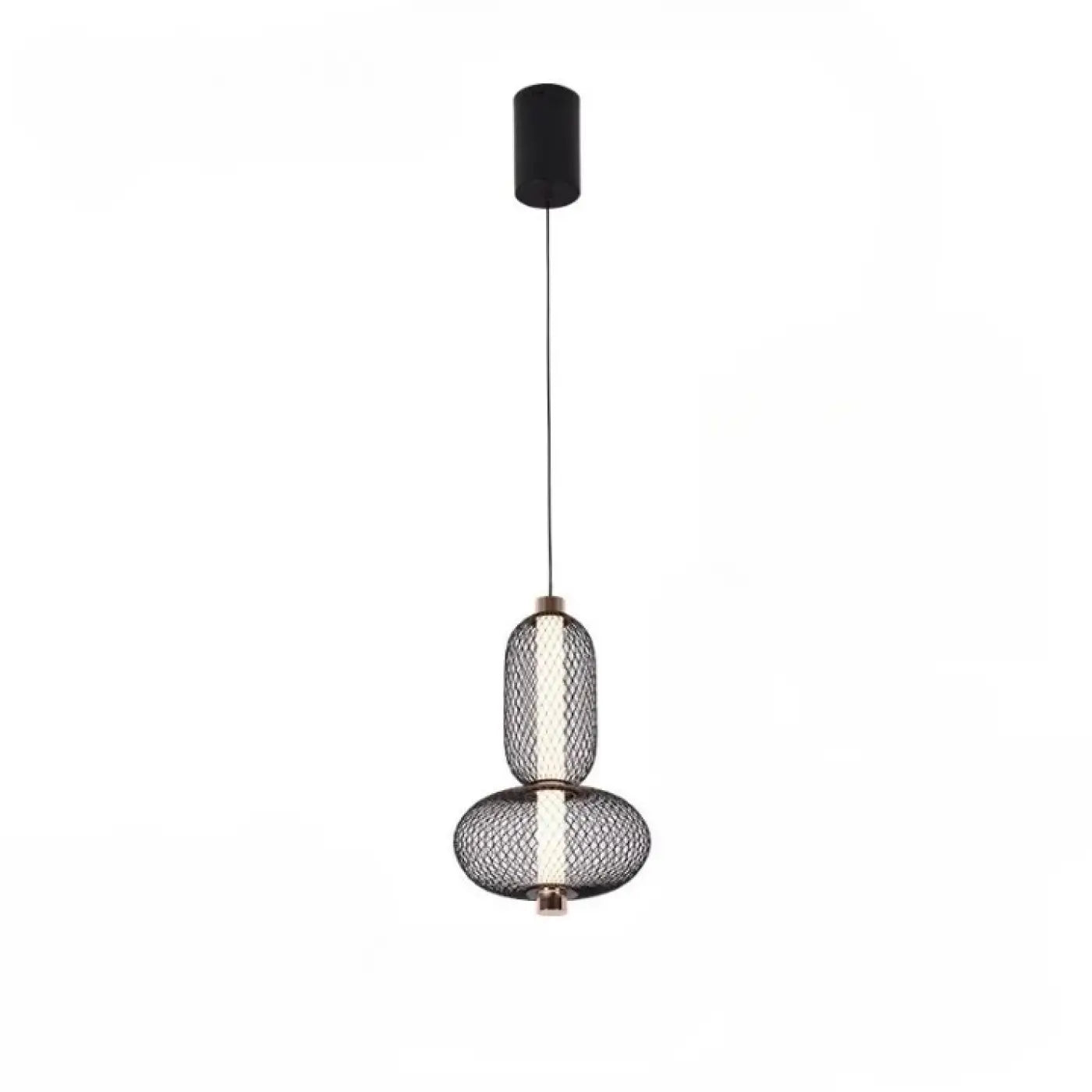 Mesh Metal Pendant Light Glass Sphere E27 — Volta Ferro Orbis