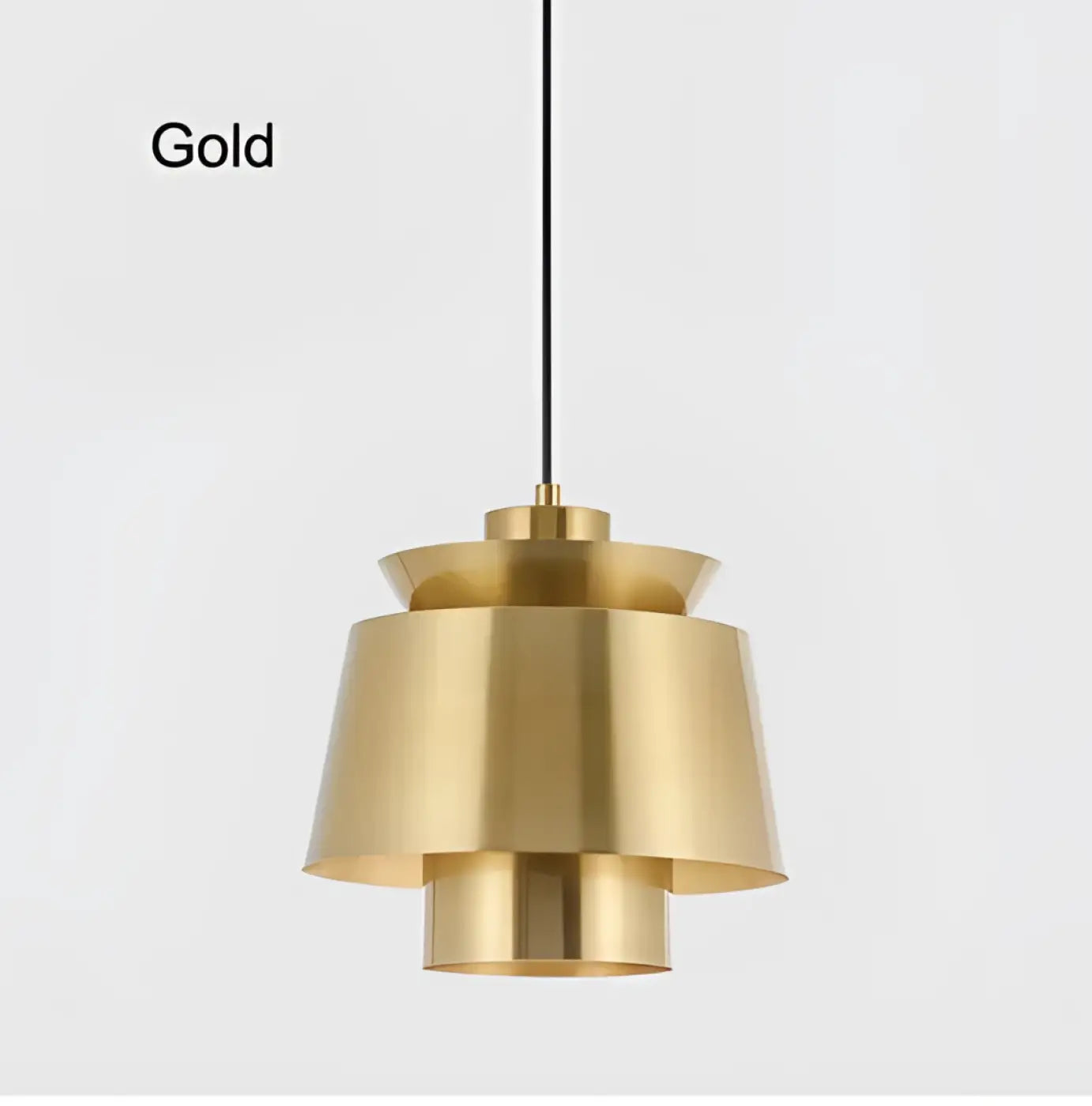 Modern Coloured Metal Pendant Light E27 — Black, Gold, Rose Gold and White