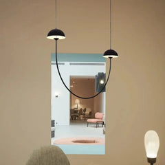 Sculptural Black Pendant Light Dimmable Metal E27 — S/M