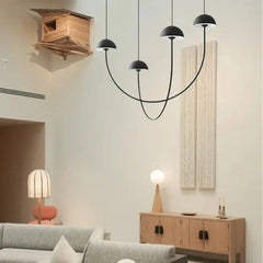 Sculptural Black Pendant Light Dimmable Metal E27 — S/M