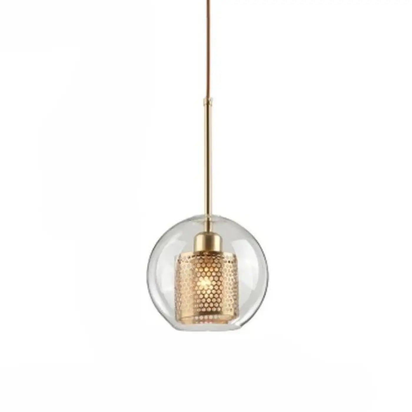 Smoked Glass Metal Pendant Light E27 Black White 5 Sizes