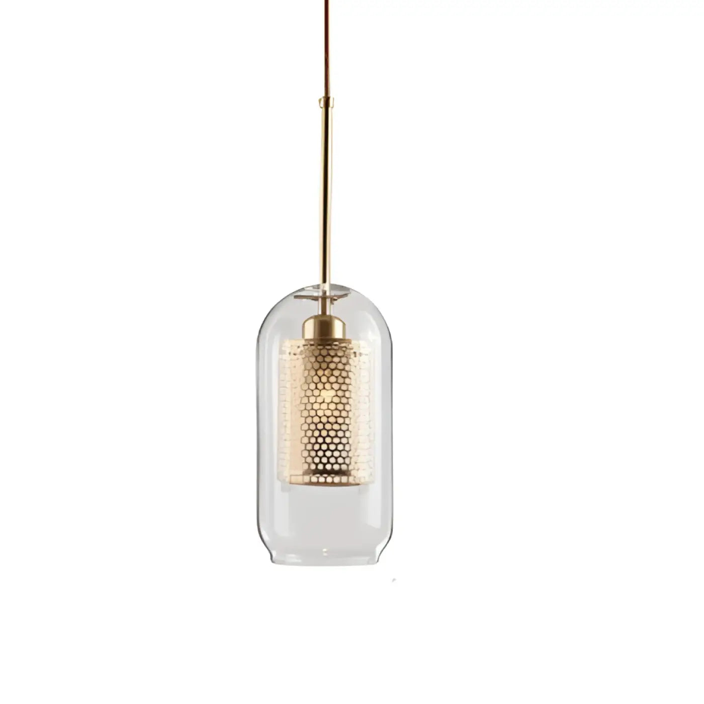 Smoked Glass Metal Pendant Light E27 Black White 5 Sizes