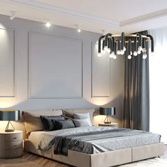 Black U-Bar Pendant Light E14 Multi-Bulb — S & M, 3000K/4000K