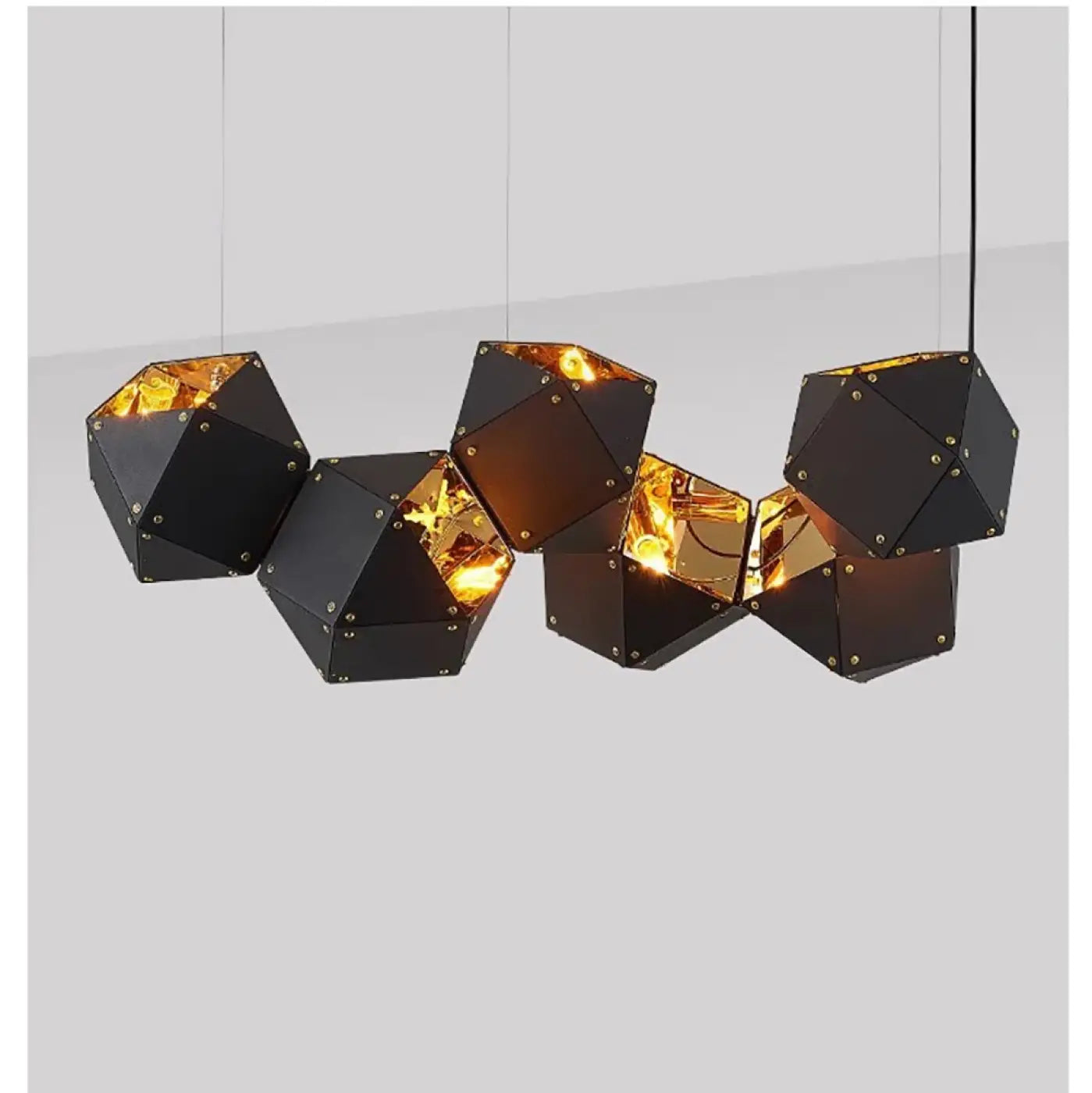 Geometric Multi-Head Pendant Light E14 — S/M/L/XL, Dimmable Option