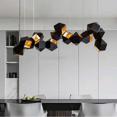 Geometric Multi-Head Pendant Light E14 — S/M/L/XL, Dimmable Option
