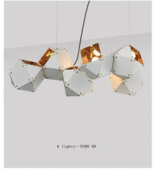 Geometric Multi-Head Pendant Light E14 — S/M/L/XL, Dimmable Option