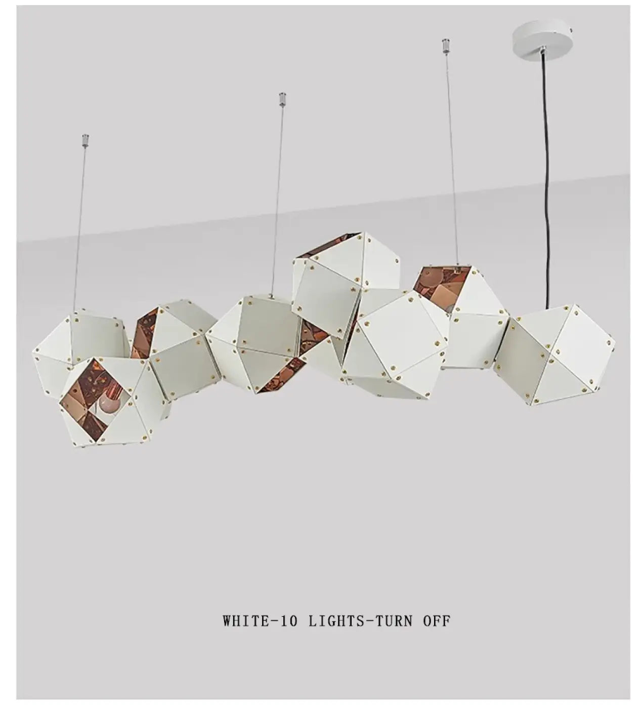 Geometric Multi-Head Pendant Light E14 — S/M/L/XL, Dimmable Option