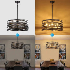 Black Concentric Rings Pendant Light E14 — S Ø32cm / M Ø50cm