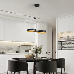 Black Circular LED Ring Ceiling Light GX53 — 4 Sizes, Dimmable