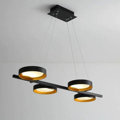 Black Circular LED Ring Ceiling Light GX53 — 4 Sizes, Dimmable