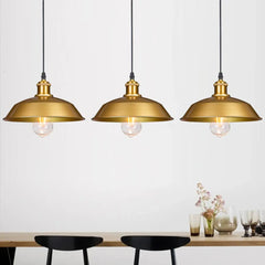 Industrial Gold Metal Pendant Light Atelier Style Bulb Included Ø26 cm