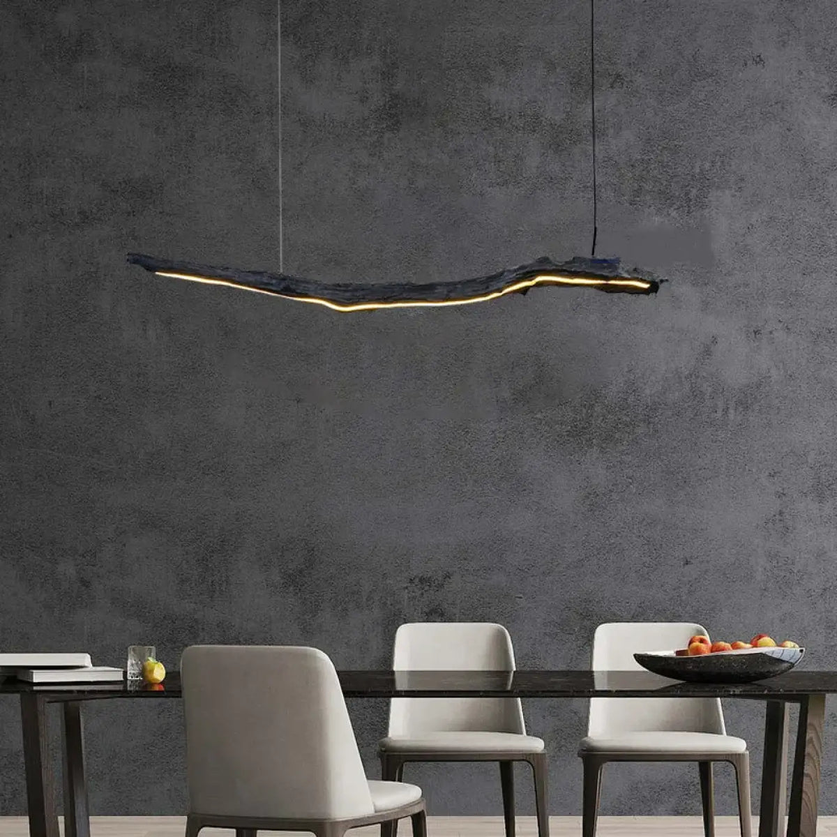 Sculptural Organic LED Pendant Light E27 Dimmable Black S/M