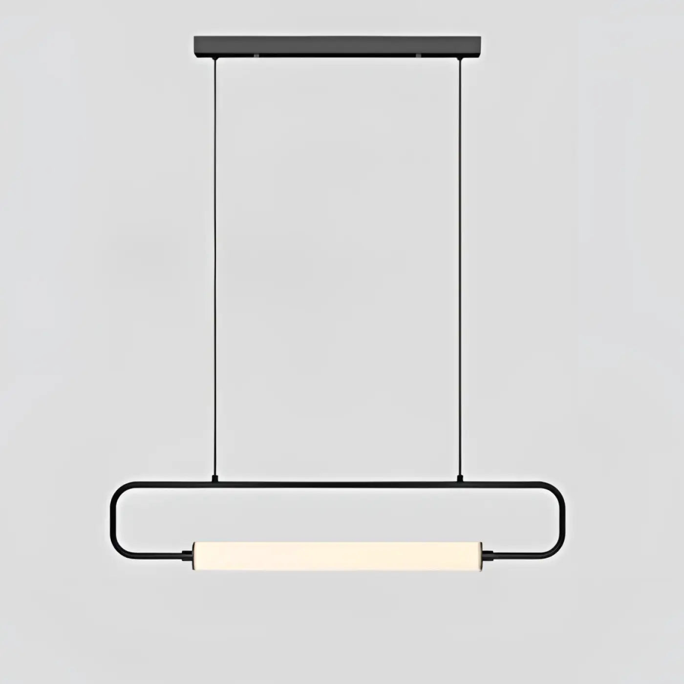 Linear Bar Pendant Light Black Metal Acrylic Bulb Included S/M/L