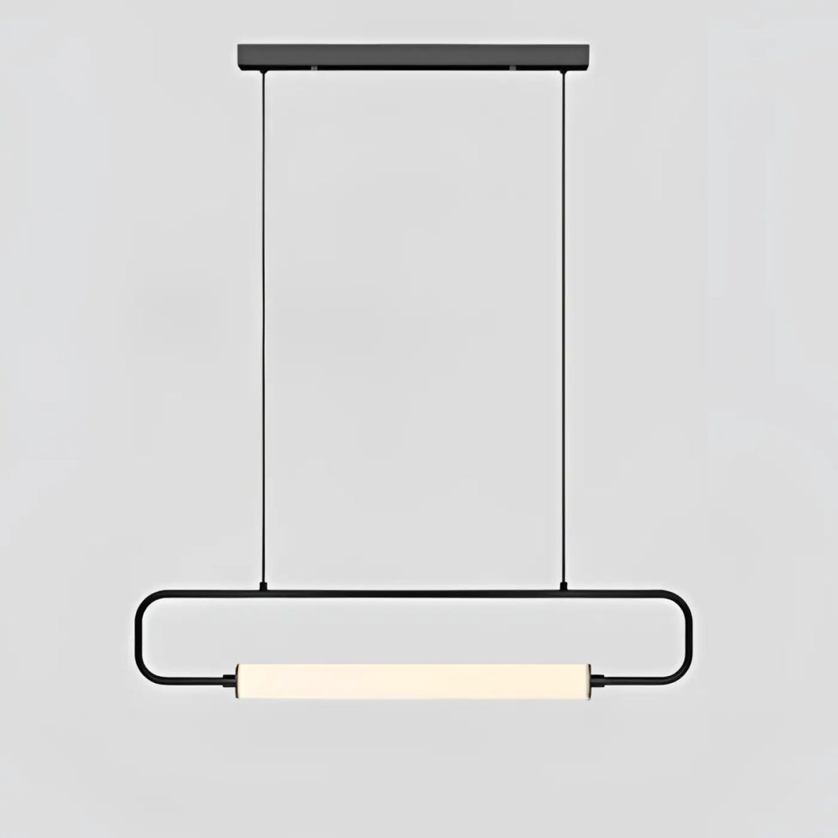 Linear Bar Pendant Light Black Metal Acrylic Bulb Included S/M/L