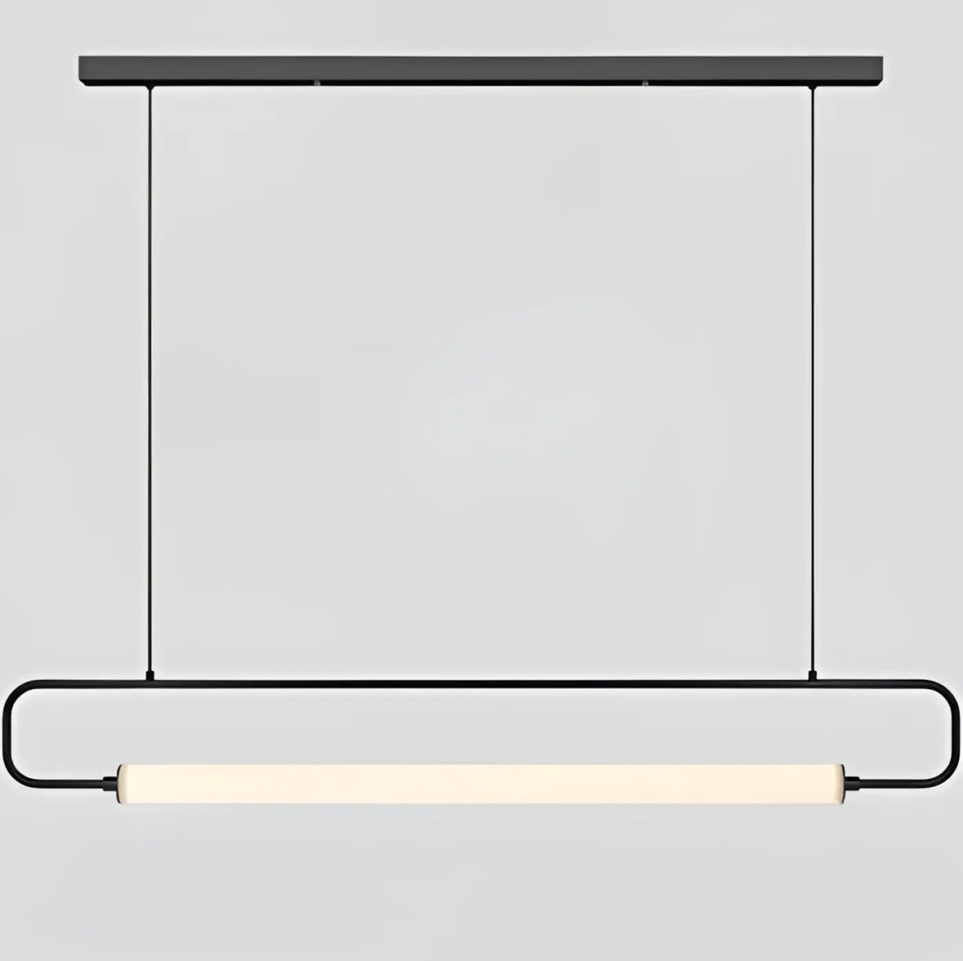 Linear Bar Pendant Light Black Metal Acrylic Bulb Included S/M/L