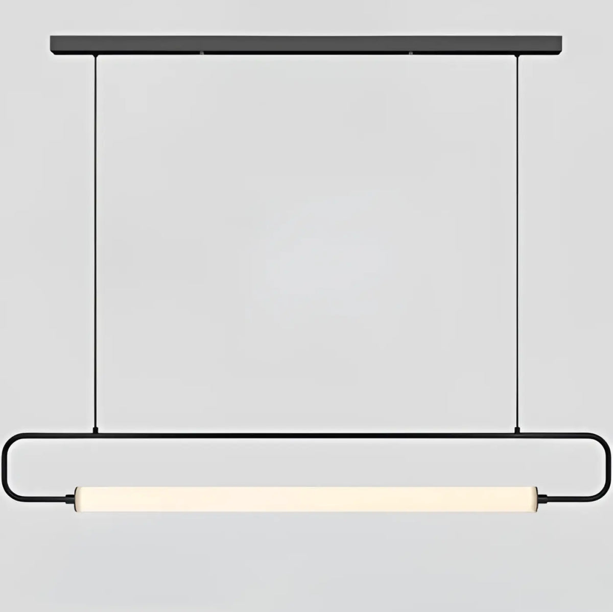 Linear Bar Pendant Light Black Metal Acrylic Bulb Included S/M/L