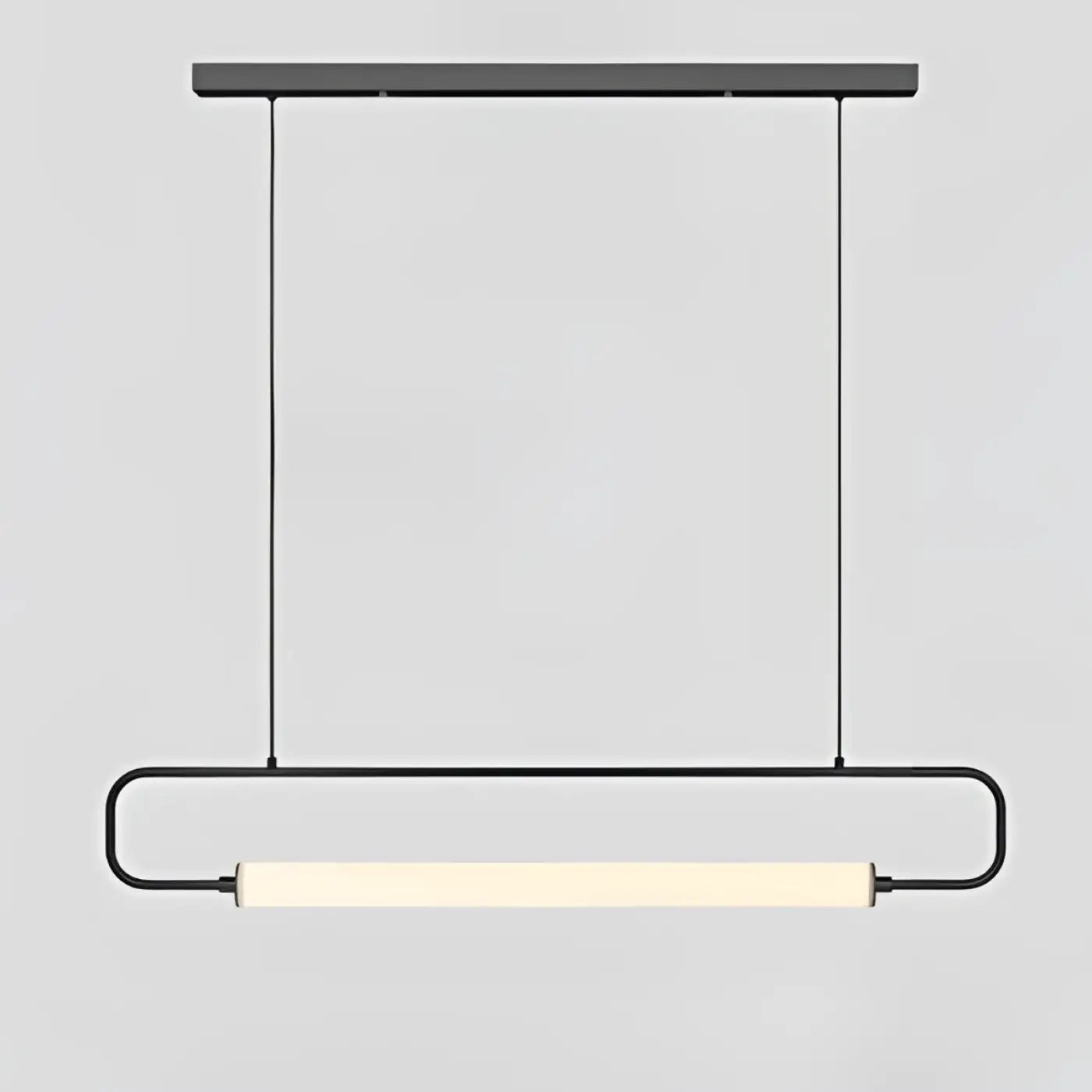 Linear Bar Pendant Light Black Metal Acrylic Bulb Included S/M/L