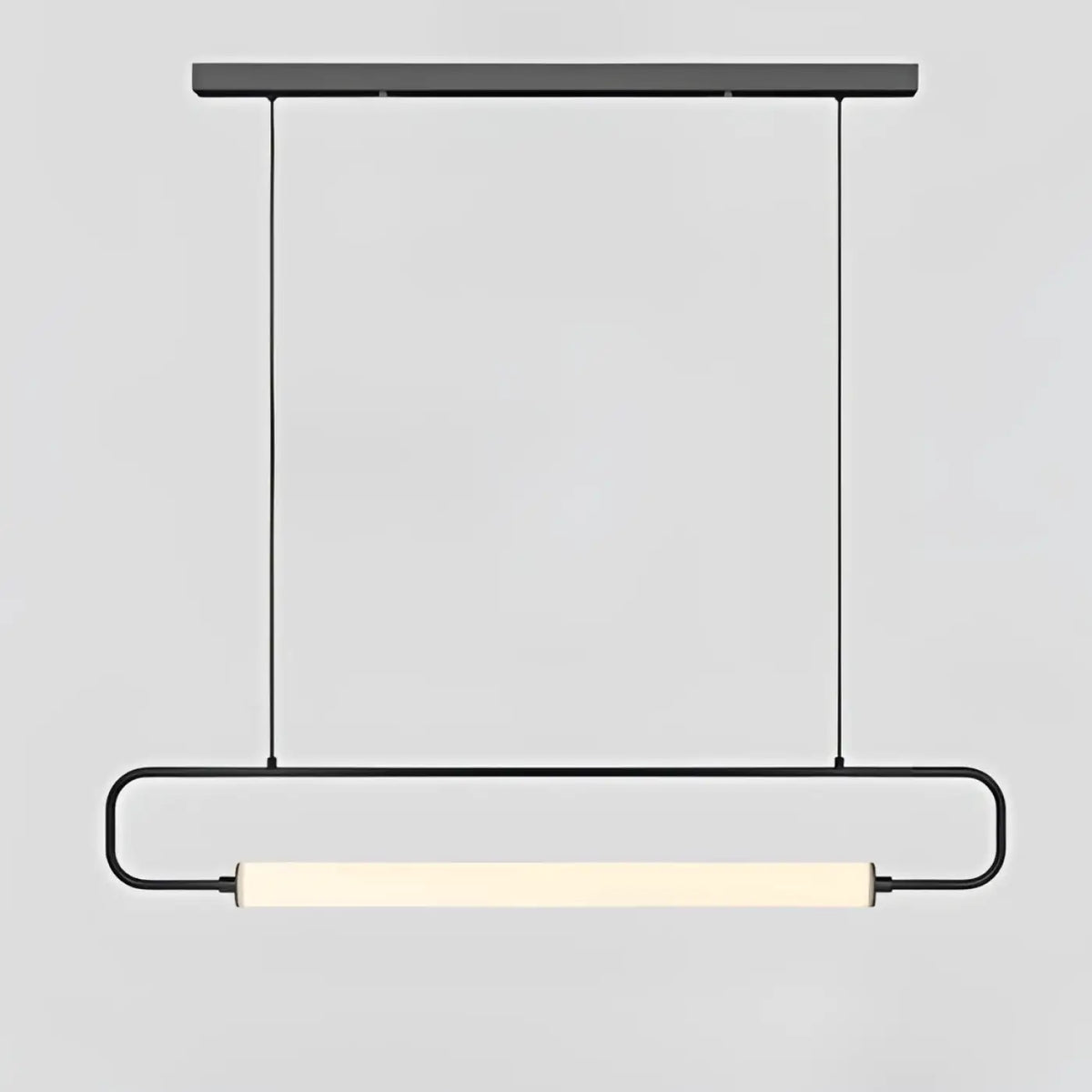 Linear Bar Pendant Light Black Metal Acrylic Bulb Included S/M/L