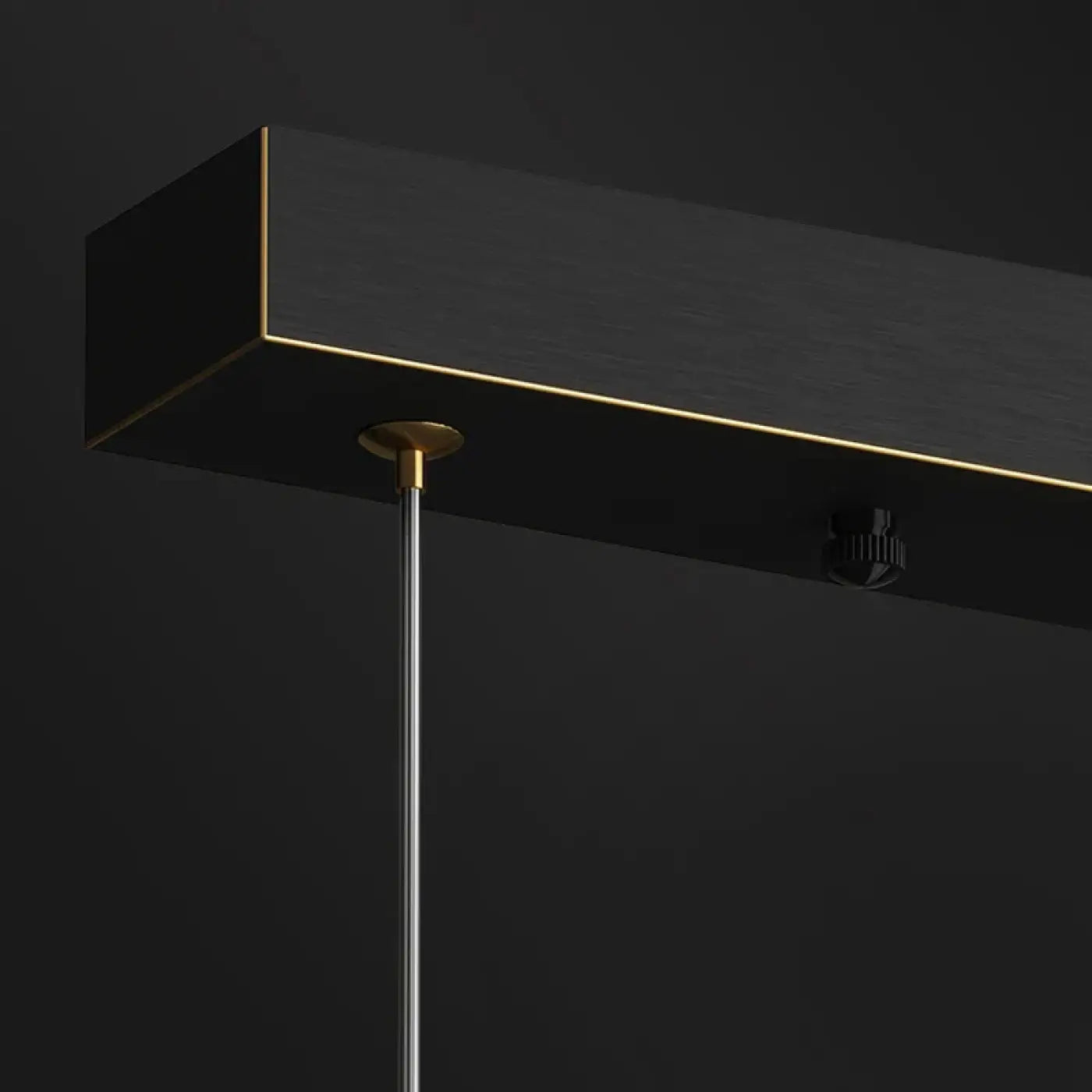 Black Linear Glass Pendant Light E27 Dimmable — S & M, 3000K