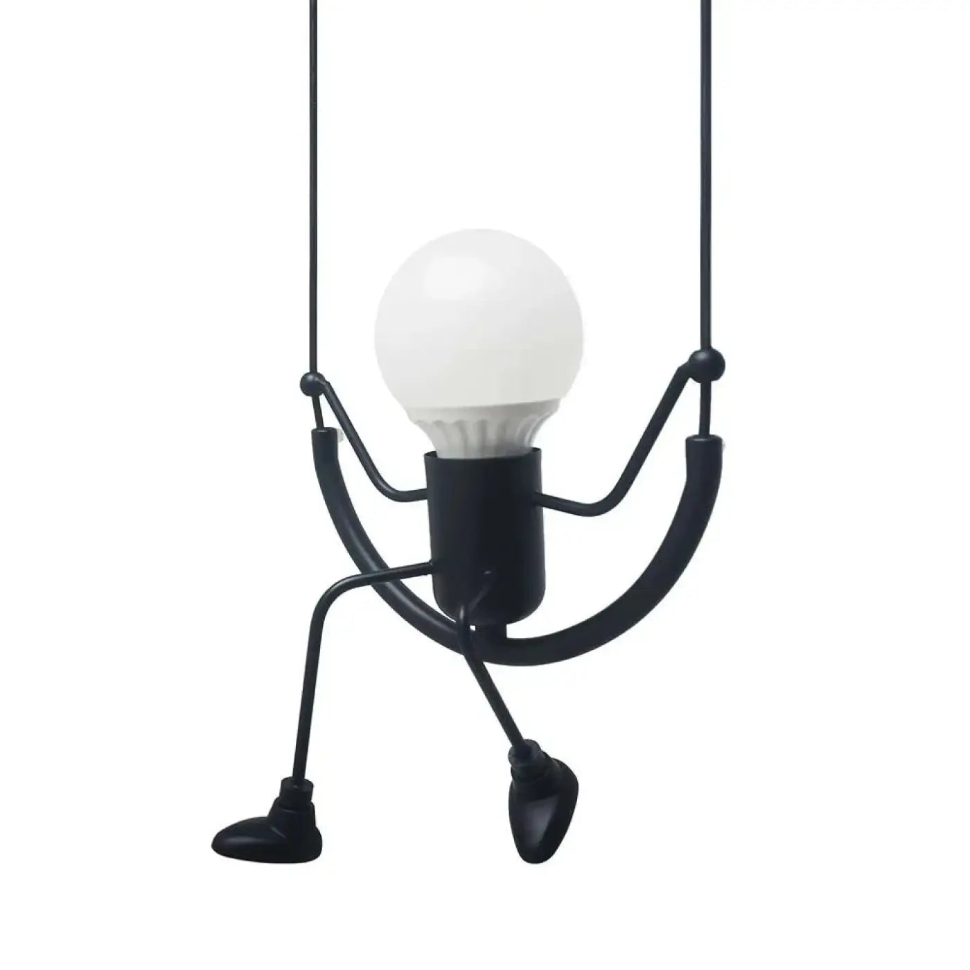 Novelty Spider Figure Pendant Light E27 Metal Black White Yellow