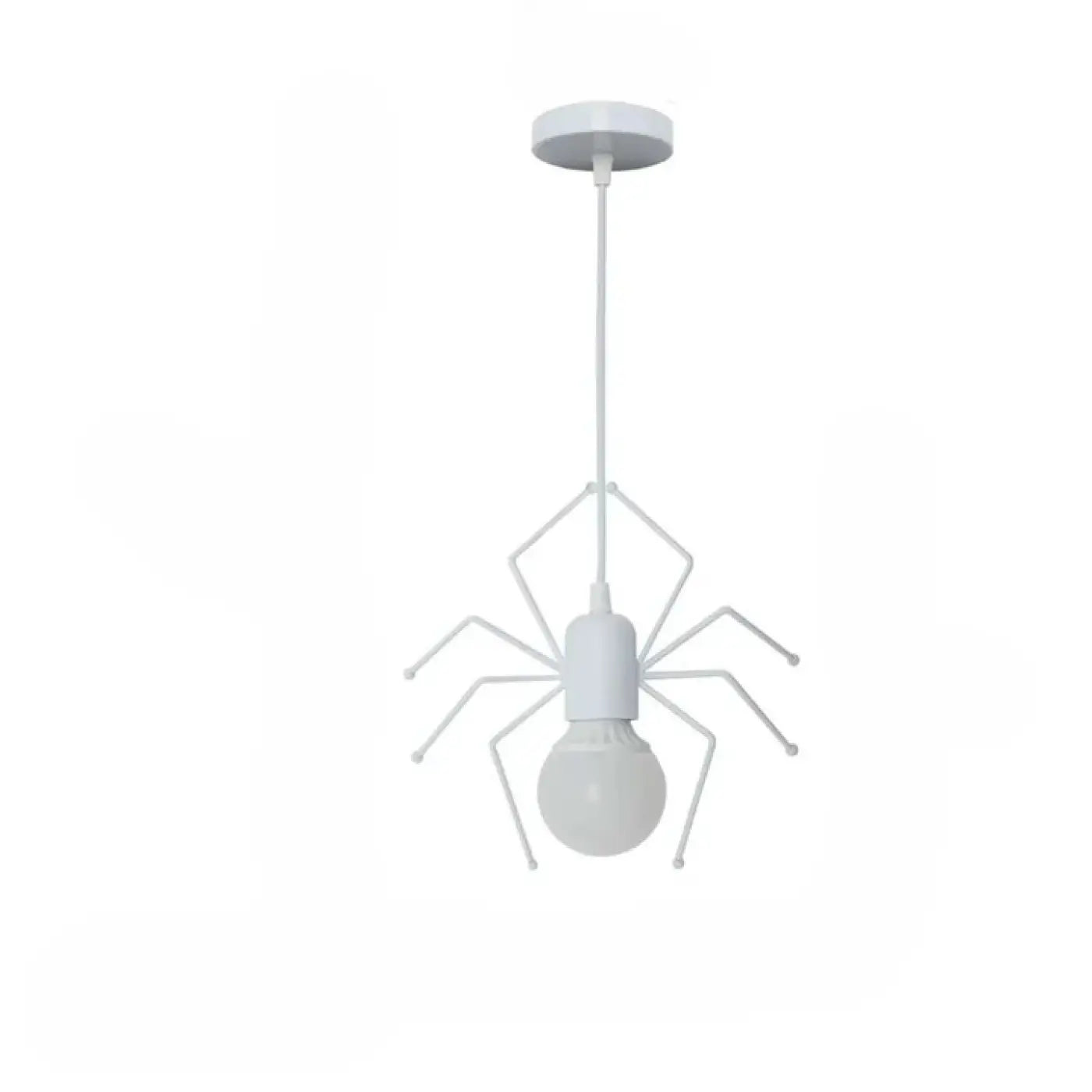 Novelty Spider Figure Pendant Light E27 Metal Black White Yellow