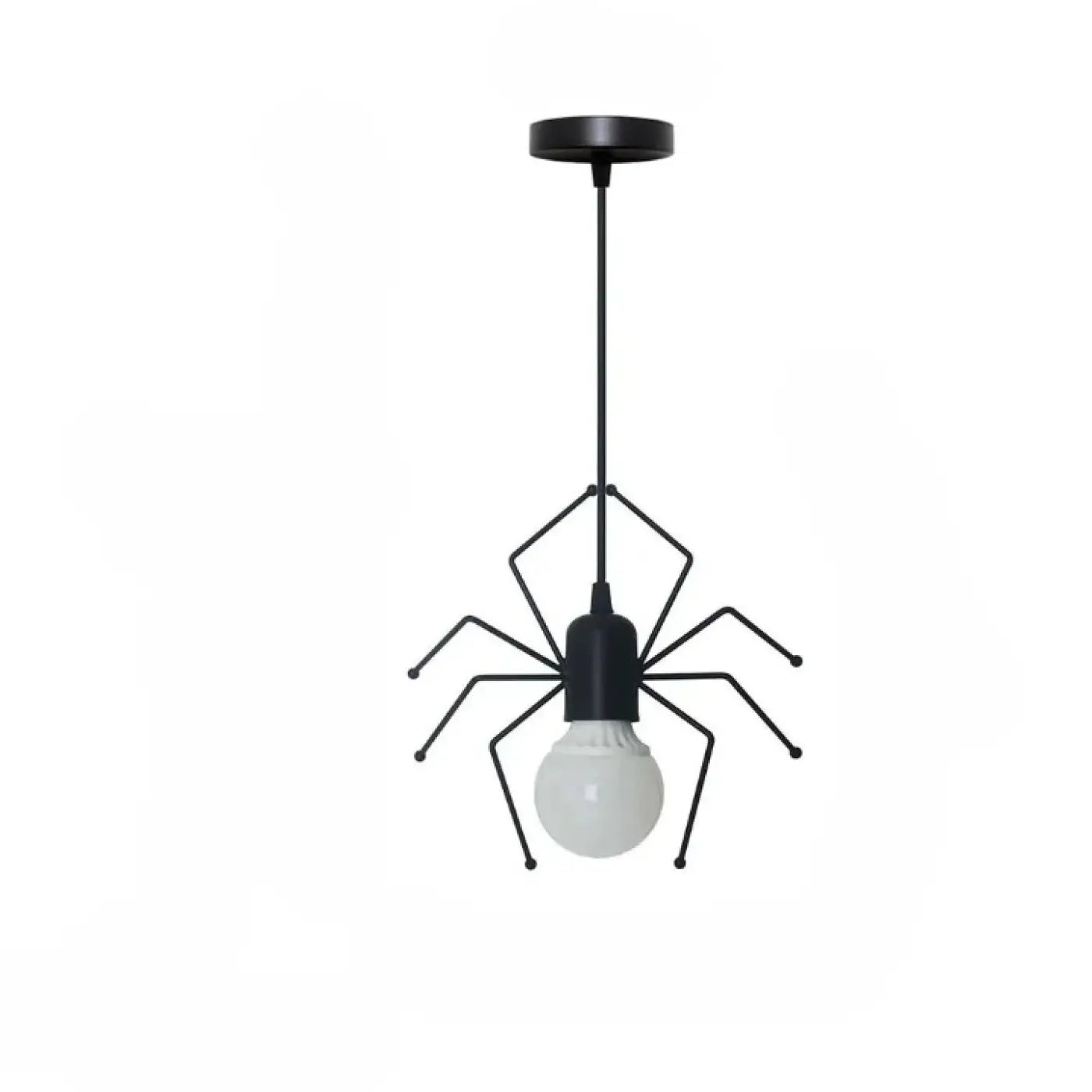 Novelty Spider Figure Pendant Light E27 Metal Black White Yellow