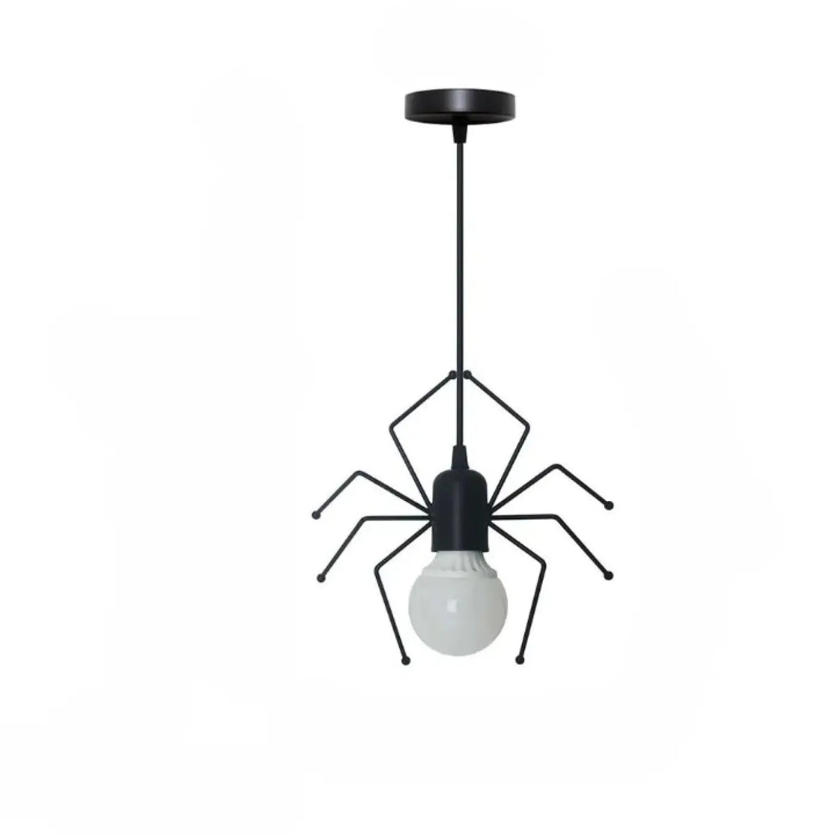 Novelty Spider Figure Pendant Light E27 Metal Black White Yellow