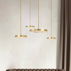Marble & Metal Pendant Light LED IP65 — Gold & Black, S to XL