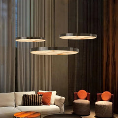 Marble & Metal Pendant Light LED IP65 — Gold & Black, S to XL