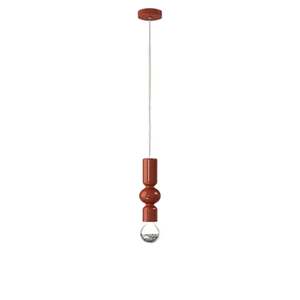 Minimalist Metal Pendant Light 6W LED — Red, Green or Silver, Dimmable Option
