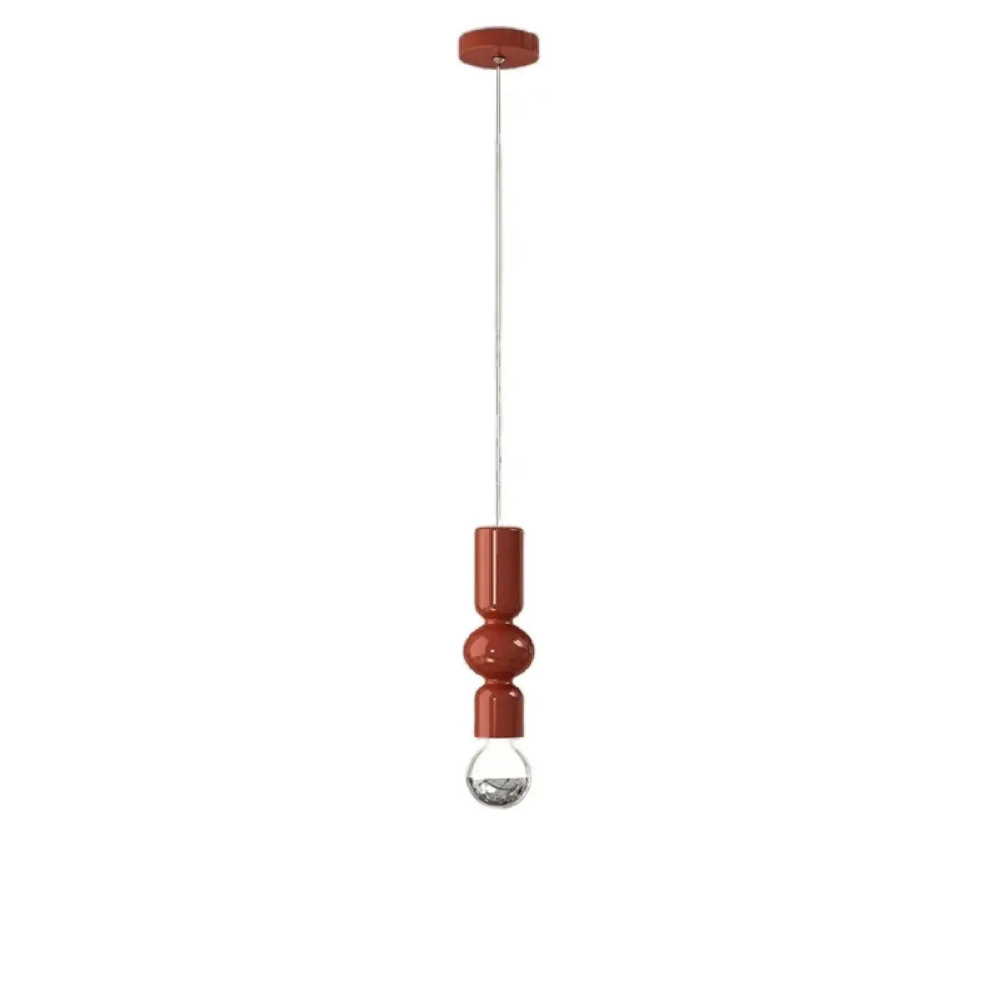 Minimalist Metal Pendant Light 6W LED — Red, Green or Silver, Dimmable Option
