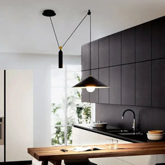 Conical Shade Pendant Light E27 Ø42cm — Black or White, 3 Colour Temperatures