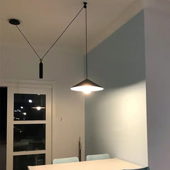 Conical Shade Pendant Light E27 Ø42cm — Black or White, 3 Colour Temperatures