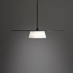 Black Circular LED Ring Pendant Light E27 — Ø40cm, 3000K/4000K