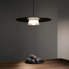 Black Circular LED Ring Pendant Light E27 — Ø40cm, 3000K/4000K