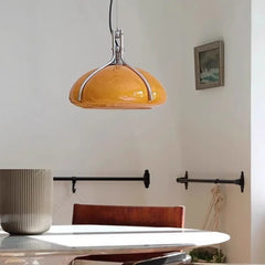 Industrial Orange Metal Pendant Light E27 LED Warm or Cool White